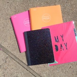 Bundle of glitter composition book Mead Folders